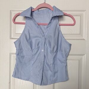 Striped sleeveless top